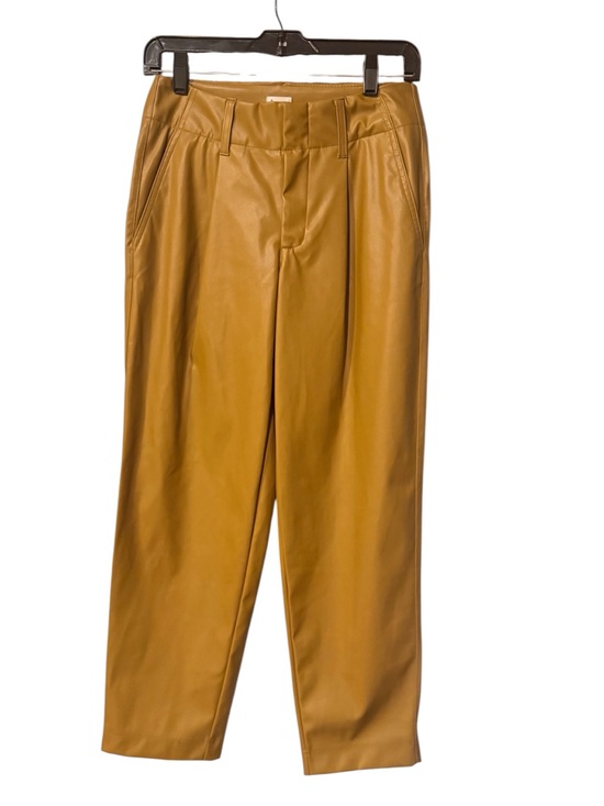 a new day Pants - A New Day Faux Leather Tapered Pants Camel Tan High Rise - Size 2